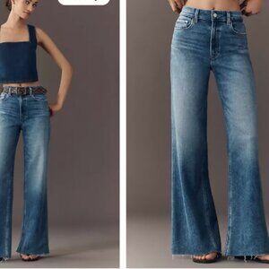 PAIGE Dark Blue Straight Leg Jeans